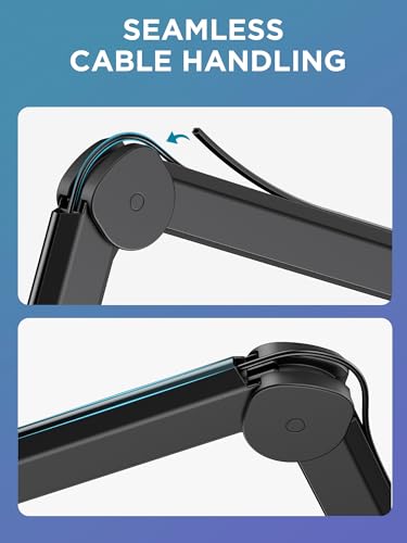 Image of InnoGear Mic Boom Arm, Microphone Stand with Cable Management Channels Height Riser for Blue Yeti FIFINE AM8 K669B HyperX QuadCast S SoloCast AT2020 Shure SM7B MV7 and Other Mics