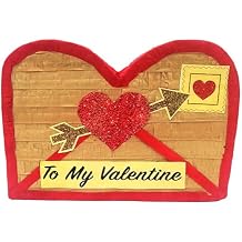 Mail Box Pinata for Valentines Day Cute Love-Letter Mailbox Design for Kids, Couples & Classroom Events | Valentines Day Pinatas Theme Party Decoration & Candy Holder