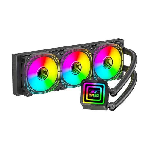 Image of Ant Esports ICE Infinite 360 ARGB 360mm ARGB Liquid Cooler /AIO with Infinity Mirror- Black | Support Intel & AMD CPU Socket AM5, AM4, AM3, LGA1700, 1200, 2066, 1151