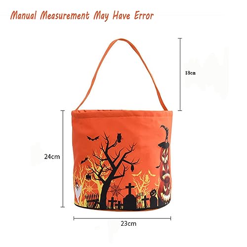 Aliangting LED light Halloween Candy Bags, Light Up Halloween Trick or Treat Bucket Candy Bag Halloween Baskets for Kids - Image 2