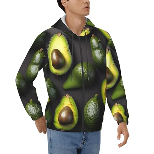 Sweat à capuche homme pull doux hiver automne vêtement décontracté imprimé avocat