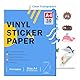 Premium-Druckerbeschichtung Vinyl-Sticker-Papier für Inkjet-Drucker A4 (297x210mm) Transparent Hochglänzend, Wasserdicht, Schnelltrocknend, Lebendige Farben, Hervorragende Farbaufnahme (30 Blätter)