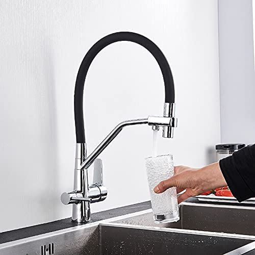 Robinet cuisine rotatif flexible pour éliminer les impuretés