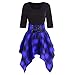 Produktbild Damen 5s rockabilly-kleid jersey abendkleid piebo mesh-a-line-partei-kleid schnüren sich oben cosplay punk y-blau & nbsp; klein