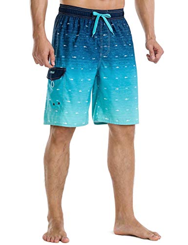 Image of Nonwe Men's Beachwear Board Shorts Quick Dry with Mesh Lining Swim Trunks