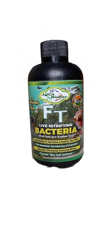 AQUA BIOBAC (FT) Supercharge Your Aquarium: Bacteria Bio Boost - Proven Concentrated Nitrifying Bacteria for Your Aquariums (Fresh Water) 200 ML