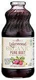 Lakewood Organic Pure Beet Juice, Gluten Free, Non GMO, Preservative Free, 32 Fluid Ounce (Pack of 6)
