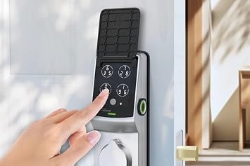 Lockly Guard Deadbolt Commercial Smart Lock with Touchscreen Cover, UL10B/10C Fire Rated Fingerprint Deadbolt, Wi-Fi & Bluetooth, Alexa & Google Compatible, 8 AA Batteries, Rekeyable Door Lock