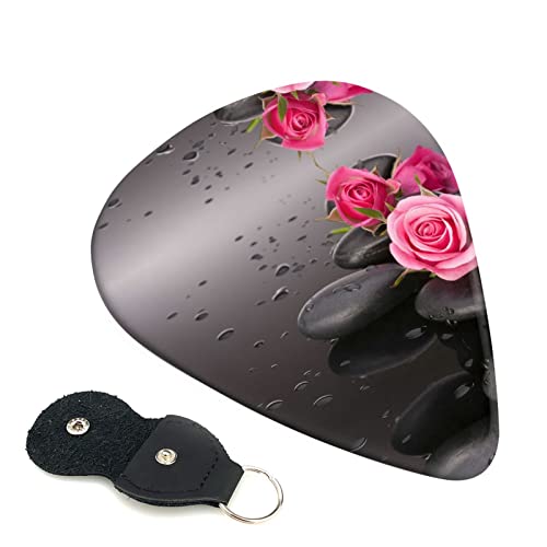 Spa Stone and Rose Flowers Lot de 6 médiators pour guitare acoustique, guitare électrique, basse, ukulélé – fins, moyens… - Les Beatles, Paul McCartney, John Lennon, RIngo Starr, George Harrison Spa Stone and Rose Flowers Lot de 6 médiators pour guitare acoustique, guitare électrique, basse, ukulélé – fins, moyens…