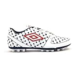 Bota futbol taco ag Umbro Extremis 4 AG Bota, Hombre, Blanco/Vermillion/Dark Navy, 42