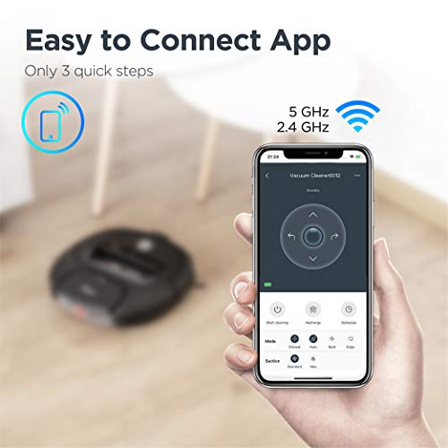 eureka Groove Robot Vacuum Cleaner, Wi-Fi Connected, App, Alexa & Remote Controls, Self-Charging, NER300 , Black by Eureka - Image 3