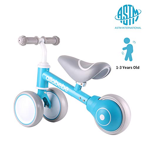 Allobebe Baby Balance Bike, Toddler Bikes Walker Bicycle For 12-36 Months Walker Toy For Boy 1-Year-Old Gifts To Scoot Around With Adjustable Seat Smooth Silent 3 Wheels #TOP7
