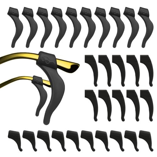 15 Paires Retenues de Lunettes en Silicone, Manchon Branche de Lunette,Crochets d'oreille pour Lunettes, Crochets Souples Antidérapants Universels, pour...