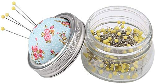 Heepdd As Shown Sewing Pins 200Pcs, Glass Head Straight Quilting Pins For Dressmaking With Pin Cushion Included, Fabric Needlework Pins For Diy Craft Sewing Projects And Tailoring