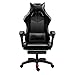 Comoda Sedia da Computer Sedia da Massaggio per Computer Sedia da Gioco con Poggiapiedi Sedia da Ufficio Ergonomica Reclinabile Sedia da Corsa Regolabile in Altezza con Poggiatesta E Supporto Lombare