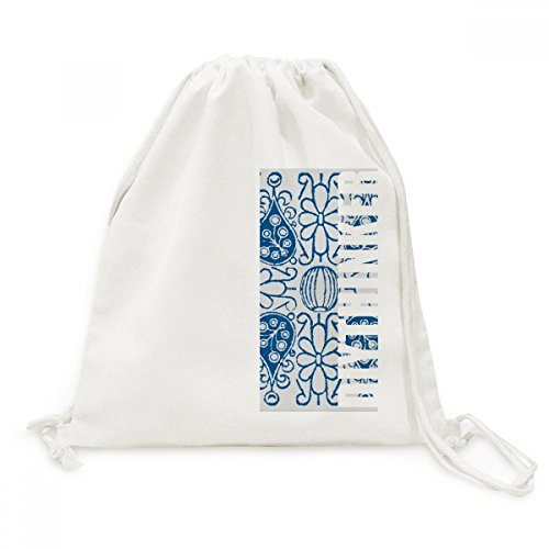 Sac de voyage à cordon Talavera Fleur Bleue pour vos sorties et escapades urbaines