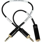 Sescom LN2MIC-ZMH4-MON 3.5mm Line to Mic 25dB Attenuation Cable for Zoom H4N with Headphone Monitoring Jack