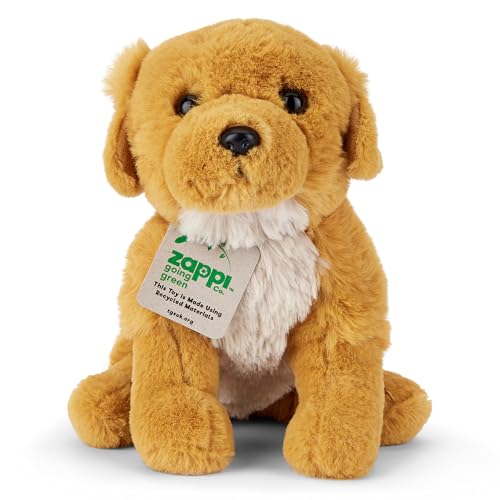 Zappi Co Bailey der Goldene Retriever Plüschhund (20 cm) - Goldie Hund - Weich, Kuschelig, Recycelt - Perfekter Familienbegleiter