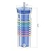 Zak Designs HydraTrak 20oz Double Wall Insulated Tumbler with Straw - Track Water Consumption, Periwinkle-Rainbow 20oz w/Straw