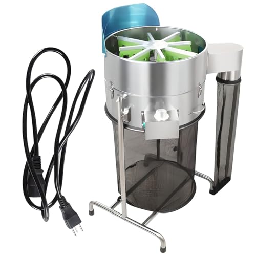 Recortadora automática de giro torcido, cortadora de hojas eléctrica de 18 pulgadas con 3 cuchillas, velocidad ajustable, incluye podadora manual con bolsa de malla para flores y plantas