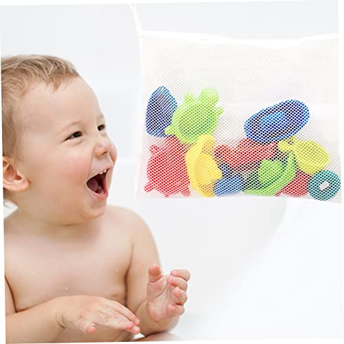 TEHAUX 4 Pçs Ventosa Bolsa Para Pendurar No Banheiro Brinquedos De Banho Para Bebês Organizador De A