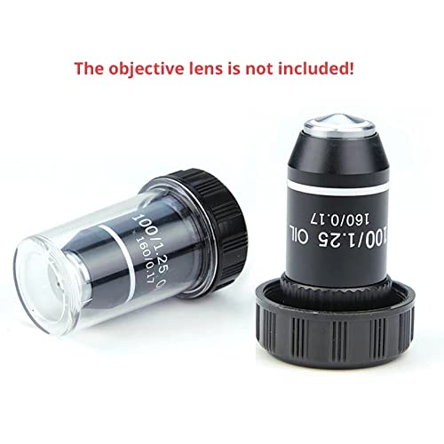Microscope 45mm 60mm Protective Case RMS Thread, 185 195mm Biological Microscope Objective Lens Plastic Box(4 PCS 60mm)