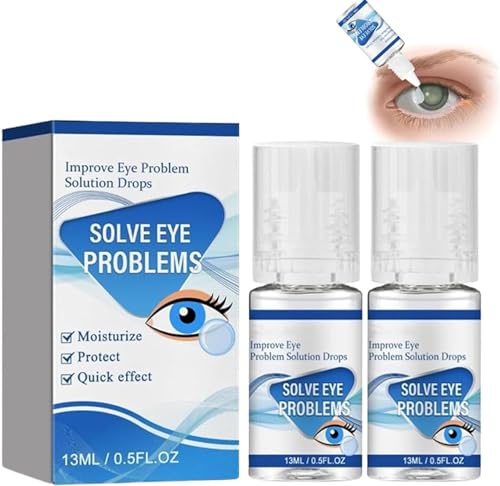Collirio per la Riduzione della Miopia, Collirio per la Miopia, Gocce per il Benessere degli Occhi per la Soluzione dei Problemi degli Occhi, Visione Chiara (2 pezzi-B#)