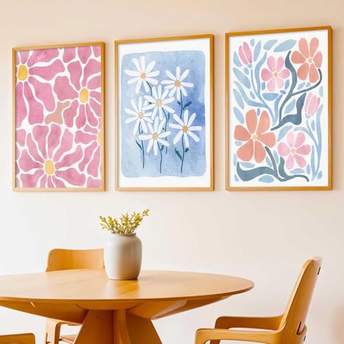 Image of kotart Painting Boho Wall Art Home Decoration Paintings With Frame For Living Room Bed Room Hotel Wall Decor Digital Reprint Set of 3 (10X13 inch)