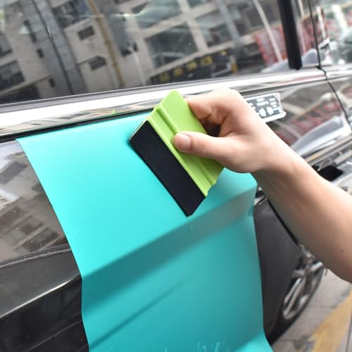 Image of Zanch 2pcs Vinyl Wrap Tools, 4-Inch Mini Squeegee for Vinyl, Versatile for Craft Sign Making, DIY Projects, and Window Tint -Green