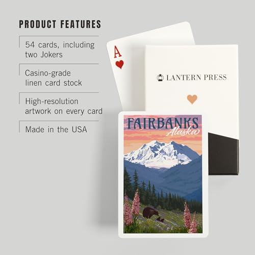 Lantern Press naipes de póker con caja, 52 cartas miniatura 3