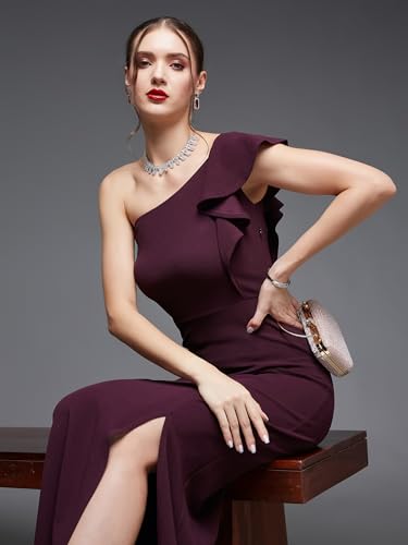 Image of Miss Chase Women's Comfortable Round Neck Sleeveless Striped Midi Bodycon Dress with Zipper