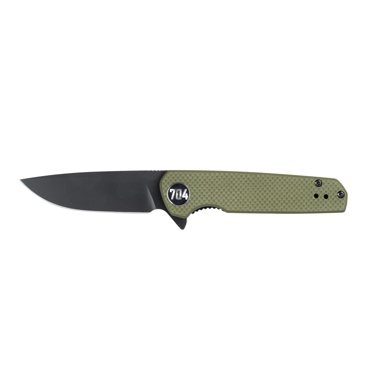 704 Gear Blitz EDC Folding Pocket Knife | Compact 2.98" Blade, D2 Steel, G10 Handle, Reversible Pocket Clip | Olive Drab Green