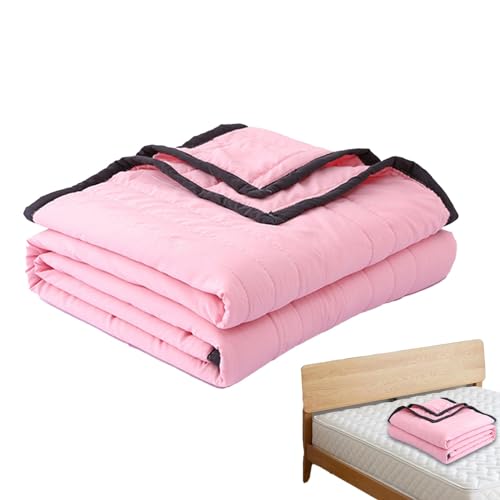 Manta refrescante – Manta ligera de enfriamiento, manta de enfriamiento transpirable, colcha reversible de verano, edredón de enfriamiento extra suave, lavable a máquina para dormir, siesta viajes al