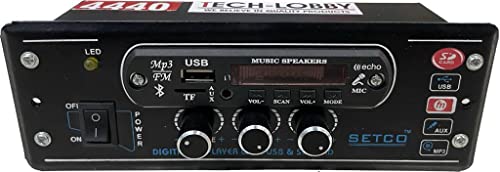 Image of Presents Presents New Double IC High Power Universal Fit Mp3 Car Stereo with Dual USB /Bluetooth /FM /AU /Remote & Built-in Equalizer with Bass & Treble Control