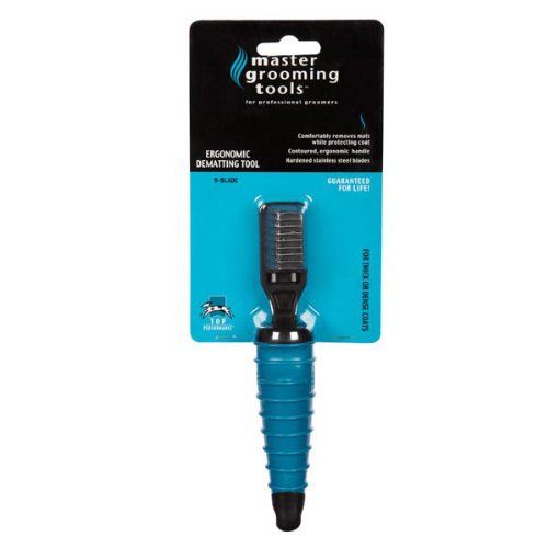 Ergonomic Dematting Tools for Dogs Professional Dog Grooming 6 or 9 Blade Tool(Teal 9 Blade)