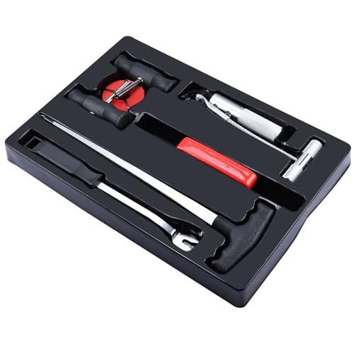 FreeTec 7tlg Einbau Ausbau Reparatur KFZ Windschutzscheibe Set Unerlässliches Werkzeug für Auto