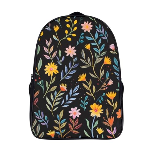 FPAKAKIIE Flower Mochilas escolares para crianças, mochila escolar design 3D com mochila infantil para escola desporto, presentes para crianças 40 x 28 x 16 cm