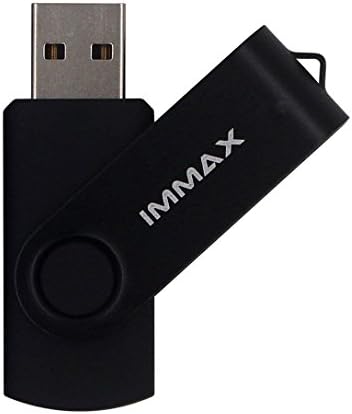 IMMAX 256GB USB 2.0 Flash Drive Memory Stick Fold Storage Thumb Stick Pen Swivel Design (256GB, Black)