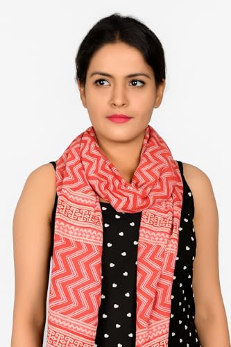 Image of Scarf For Girls 100% Pure Cotton Hand Block Printed Square