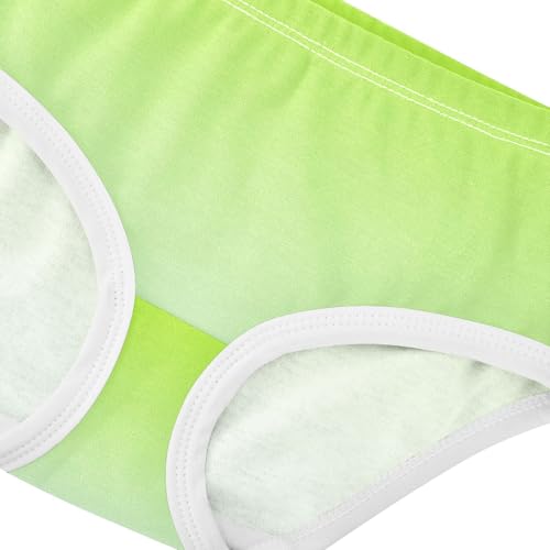 Joisal Lemon Green Light Cyan Gradient Cute Panties Girl Girls Underwear Toddler Cotton Fun Briefs Girls Undies 2t4