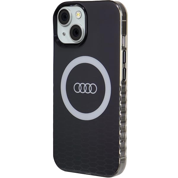 Coque iPhone 15 Audi protection rigide noire 14 13 6.1"