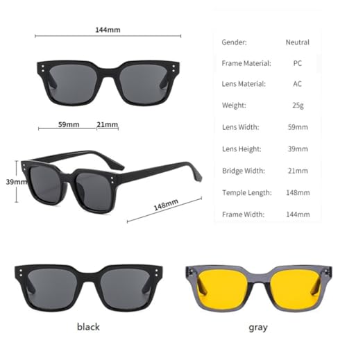 Lunettes de soleil de luxe tendance carrées rétro pour femme
