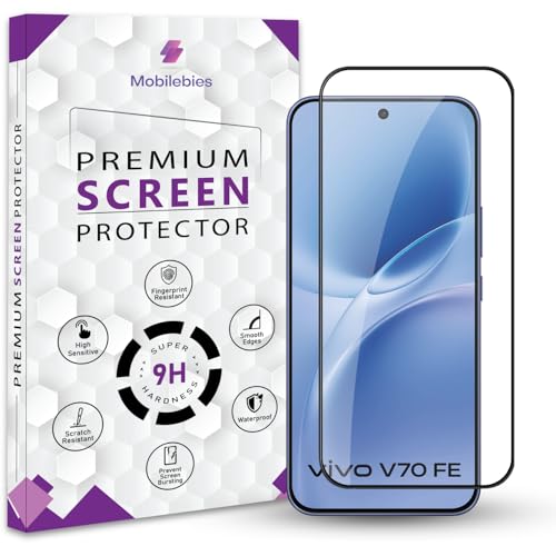 Image of Premium Tempered Glass Screen Protector Guard For Vivo V70 FE 5G (6.83 Inch, Pack of 1) | Edge to Edge Coverage With Easy to installation kit
