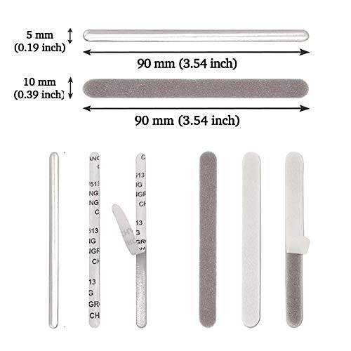 50Pcs Metal Nose Strips, Nose Bridge For Mask 90Mm + 50Pcs Nose Bridge Pads Sponge Anti-Fog Cushion Self Adhesive, Nose Bridge Sponge Protection Strip 90Mm. Diy Craft Sticks Sewing Supplies #TOP2