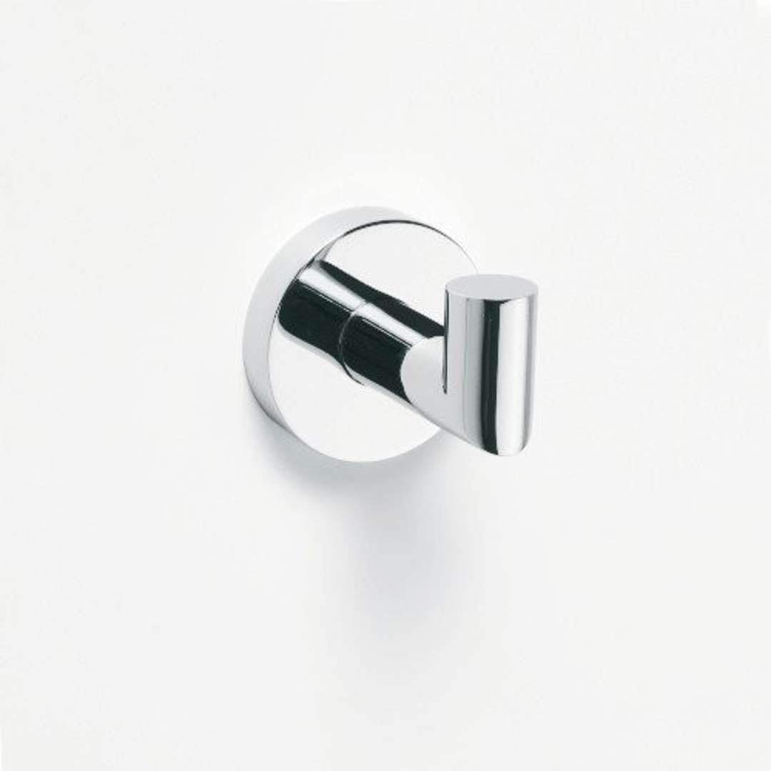 Perchero con gancho simple Omega en cromo 5,5 x 5,5 x 7 cm