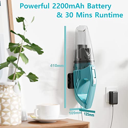 Orfeld Handheld Vacuum, Rechargeable Hand Vacuum With 8000Pa Powerful Cyclonic Suction, Lightweight Cordless Handheld Vacuum With 30 Mins Runtime, For Pet Hair,Home And Car Cleaning #TOP3