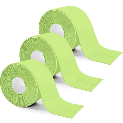 Image of 3 Rolls 10.5 Feet Caulk Tape Toilet Caulking Strip Self Adhesive Bathroom Sealing Peel and Stick Caulk Strip for Bathtub, 1.5 Inches