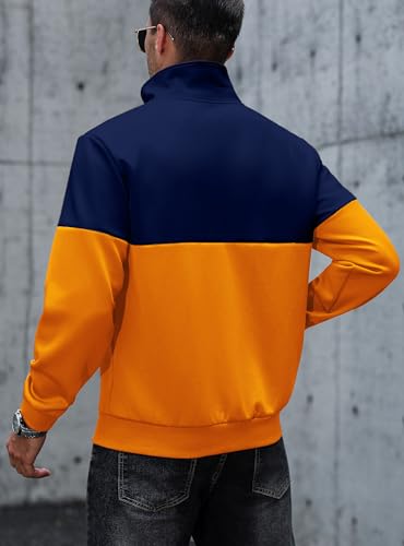 Image of HYPESTFIT Men's Lightweight Casual Bomber Jacket Track Running Athletic Varsity Coat