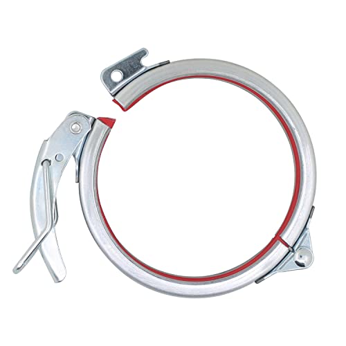 Collier De Serrage De Tuyau Anneau De Serrage De Baril SS/galvanisé 80-400mm Dia Collier De Serrage De Tuyau Réglable Collier De Serrage Rapide Collier De Serrage Rond À Dégagement Rapide (Color : Ga