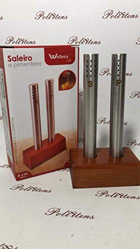 Saleiro E Pimenteiro Tubo Inox